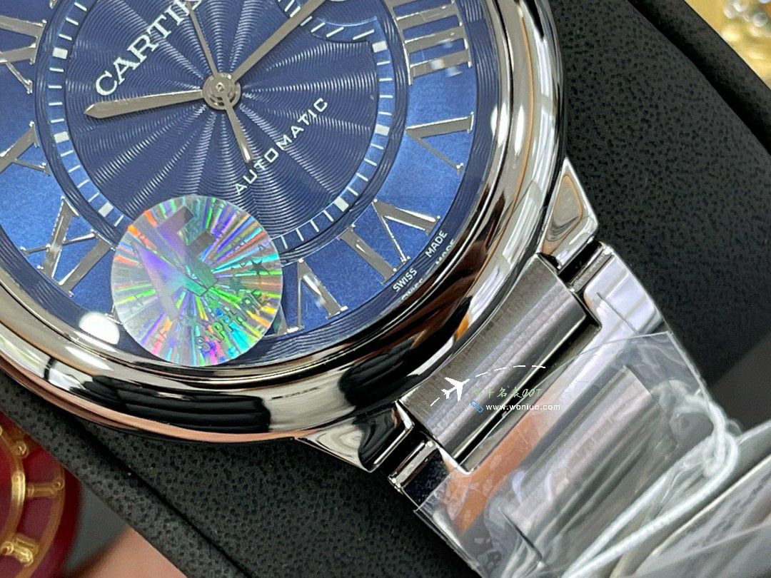 AF Cartier blue balloons men style 42mm clone WE9009Z3 watches  / K363