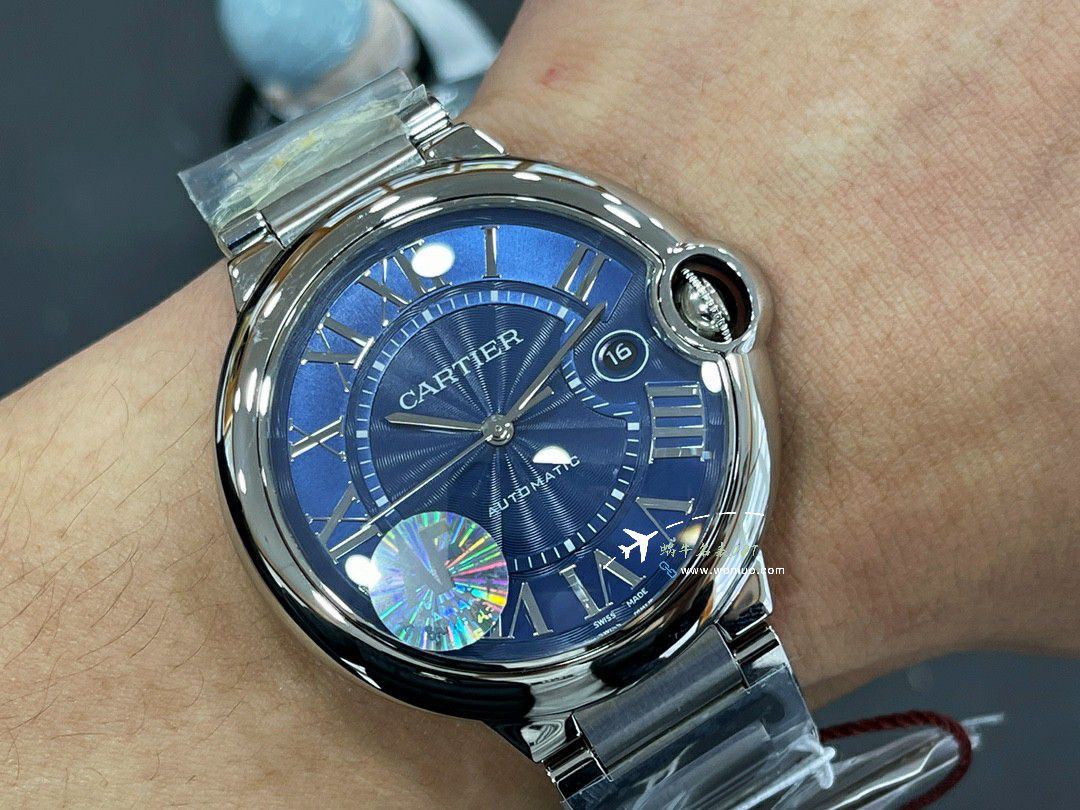 AF Cartier blue balloons men style 42mm clone WE9009Z3 watches  / K363