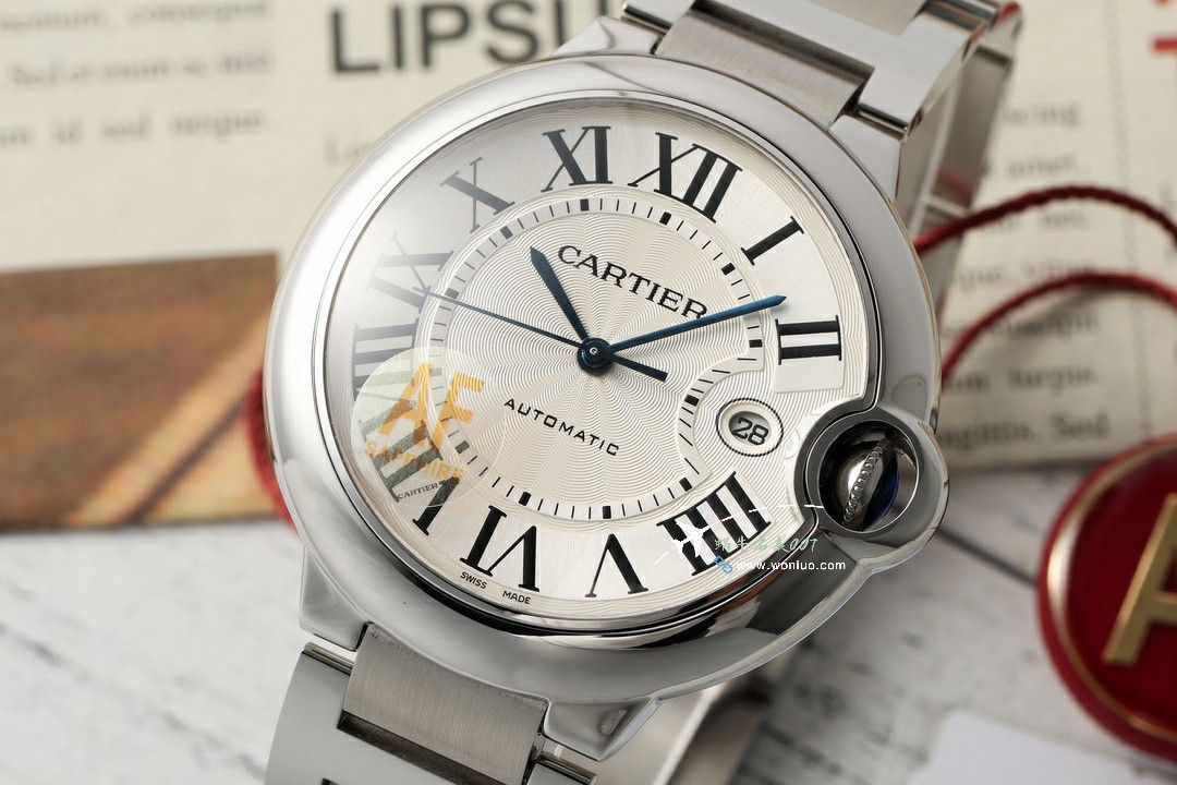 AF Cartier blue balloons men style 42mm clone WE9009Z3 watches  / K363
