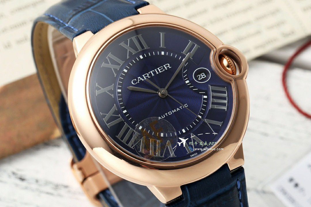 AF Cartier blue balloons men style 42mm clone WE9009Z3 watches  / K363