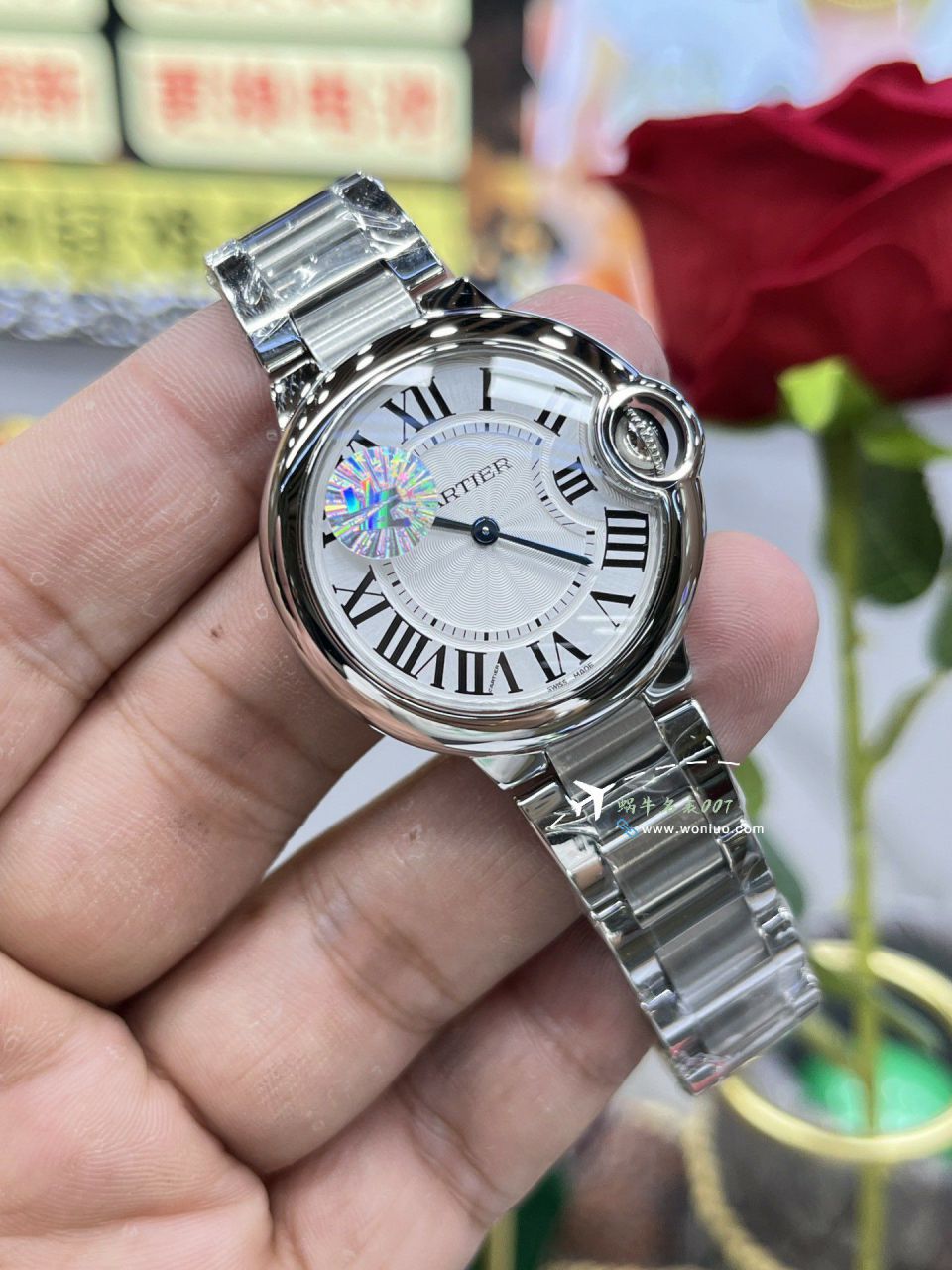AF Cartier blue balloons 33mm quartz movement  lady  watch100% clone W6920084，WSBB0034，W6920086 watches  / K366