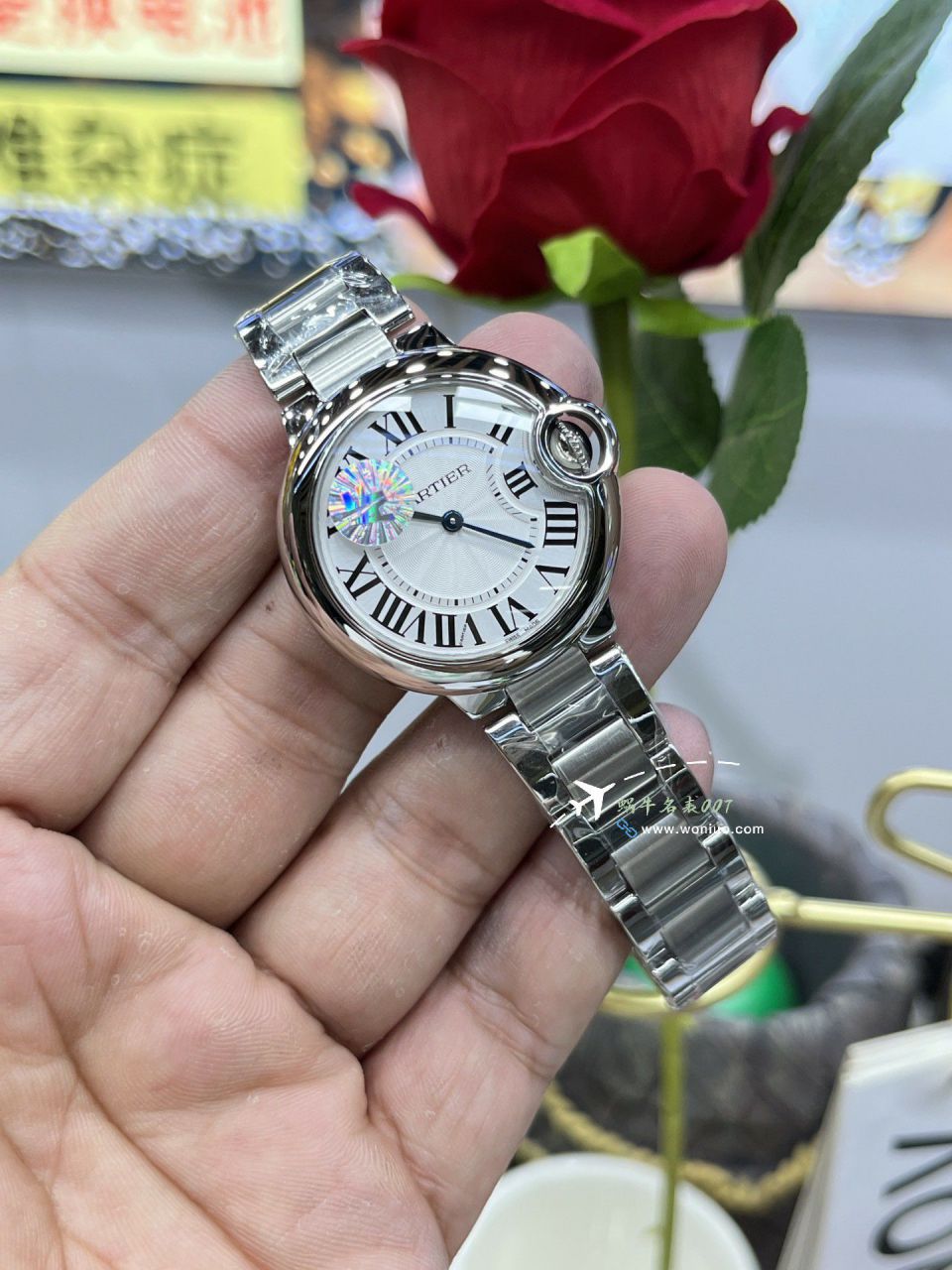 AF Cartier blue balloons 33mm quartz movement  lady  watch100% clone W6920084，WSBB0034，W6920086 watches  / K366