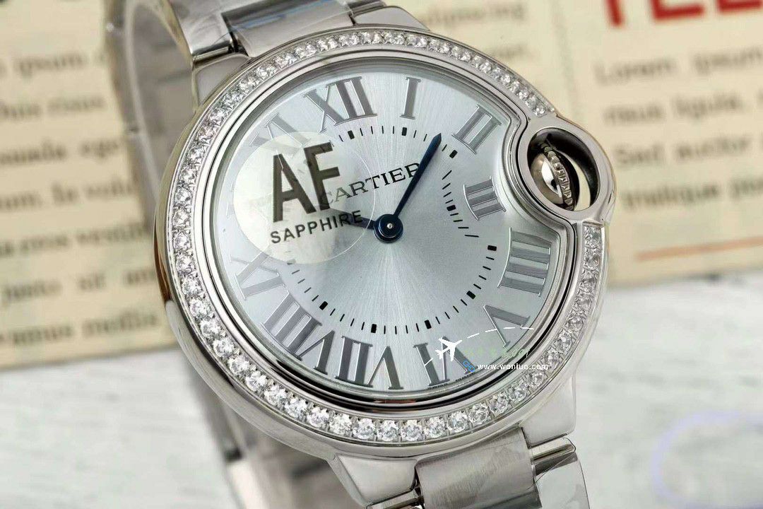 AF Cartier blue balloons 33mm quartz movement  lady  watch100% clone W6920084，WSBB0034，W6920086 watches  / K366