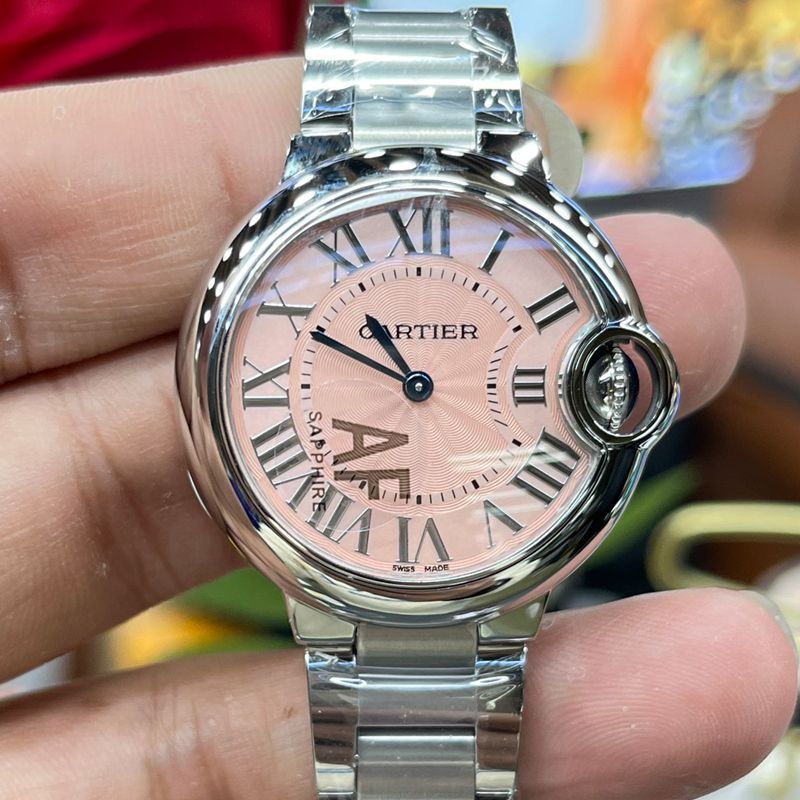 AF Cartier blue balloons 33mm quartz movement  clone   Women  watch series WSBB0047 watches 