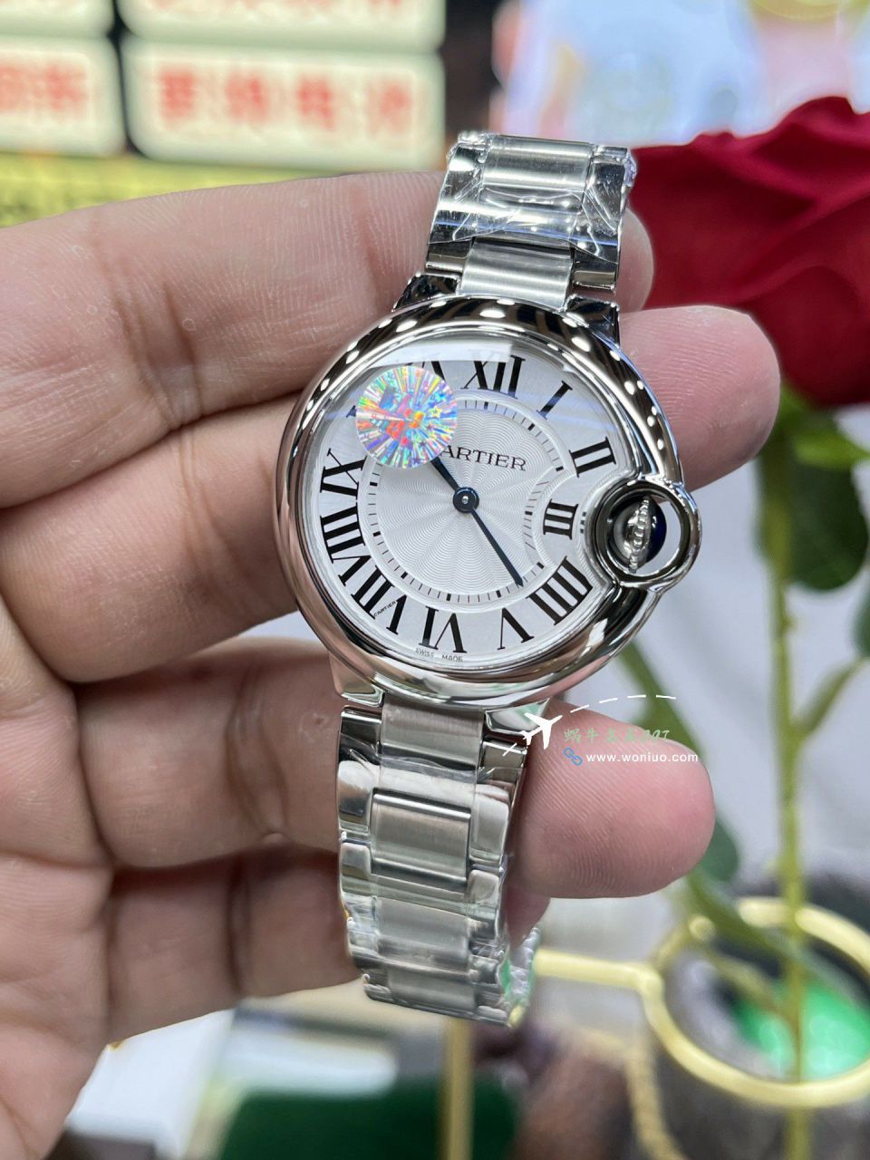 AF Cartier blue balloons 33mm quartz movement  clone   Women  watch series WSBB0047 watches  / K367