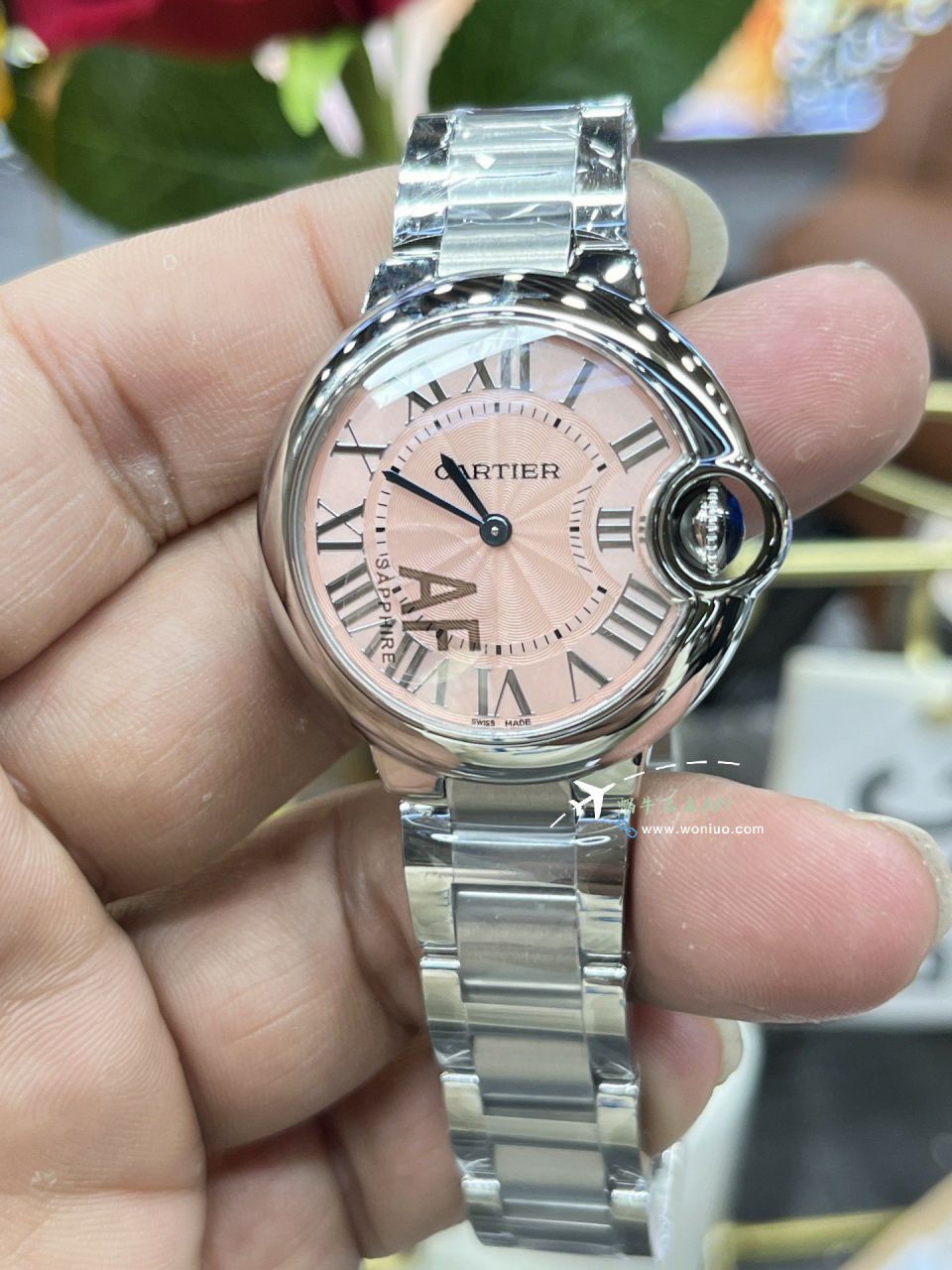AF Factory Cartier blue balloons  Women  quartz movement 33mm watch / K368