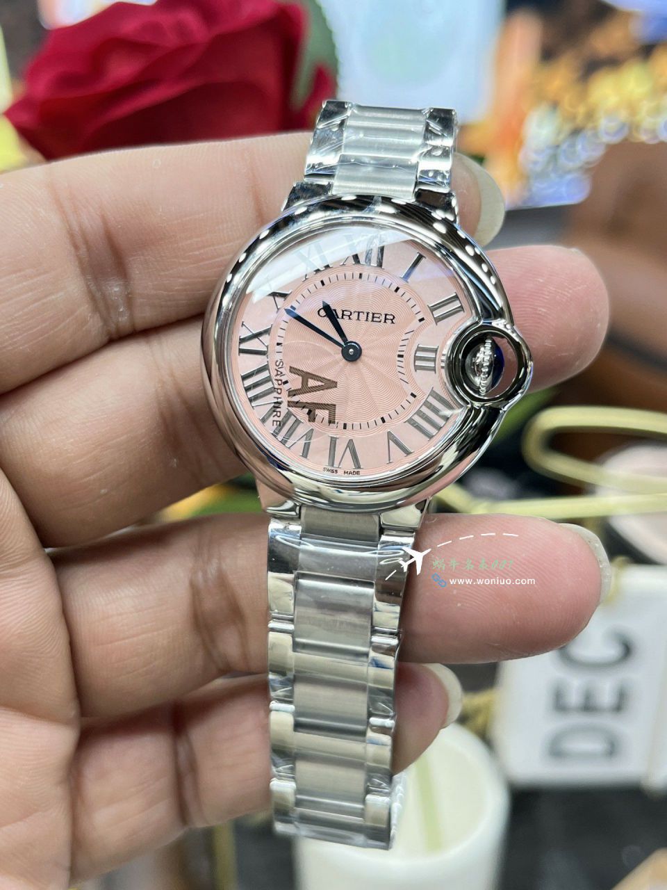 AF Cartier blue balloons 33mm quartz movement  clone   Women  watch series WSBB0047 watches  / K367