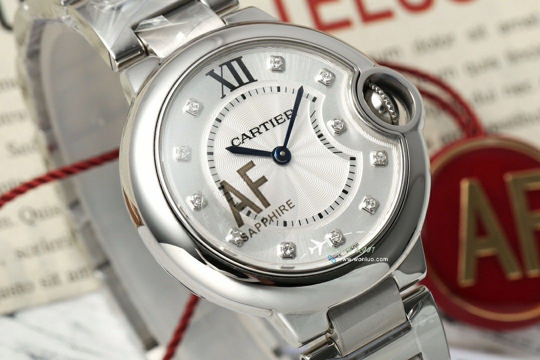 AF Cartier blue balloons 33mm quartz movement  clone   Women  watch series WSBB0047 watches  / K367