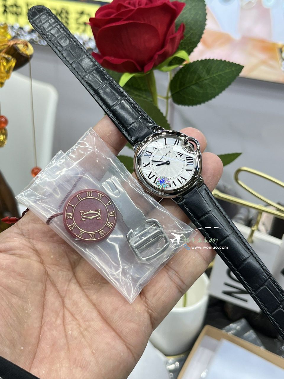 AF Cartier blue balloons 33mm quartz movement  clone   Women  watch series WSBB0047 watches  / K367