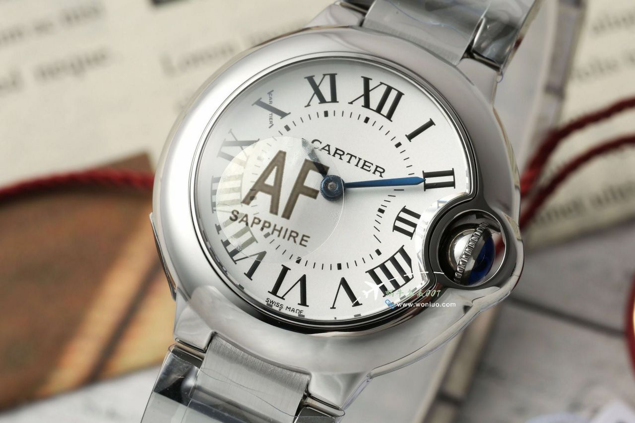 AF  clone  Women watchCartier blue balloons28mm series W6920038 watch / K372