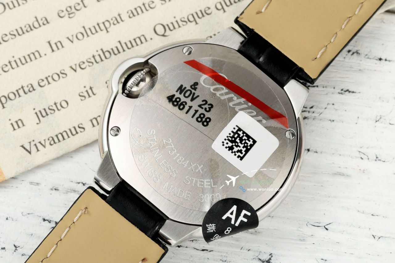 AF  clone  Women watchCartier blue balloons28mm series W6920038 watch / K372