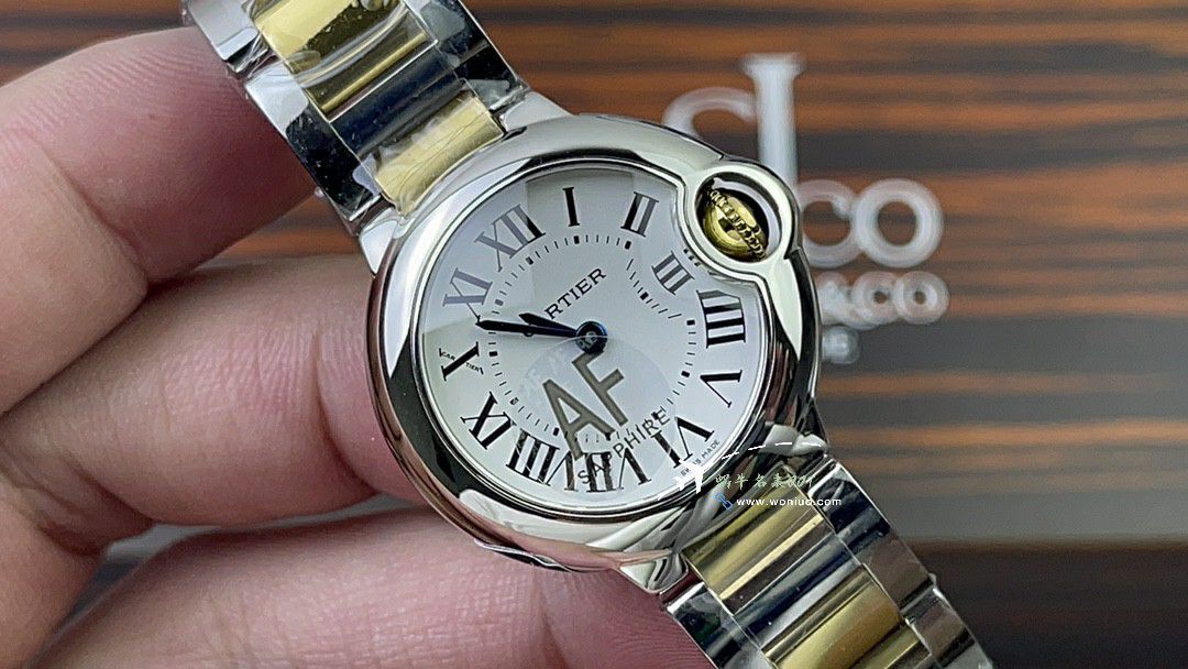 AF  clone  Women watchCartier blue balloons28mm series W6920038 watch / K372