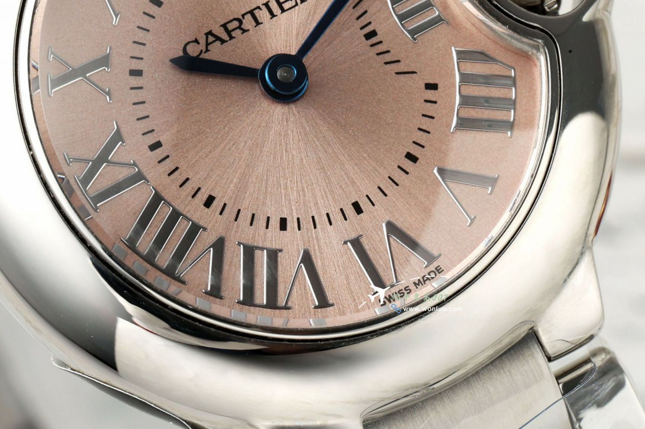 AF Cartier blue balloons28mm  Women  watch clone  series W69007Z3 watches  / K373