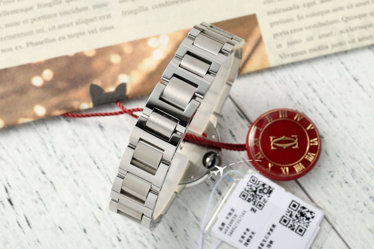 AF Cartier blue balloons28mm  Women  watch clone  series W69007Z3 watches  / K373