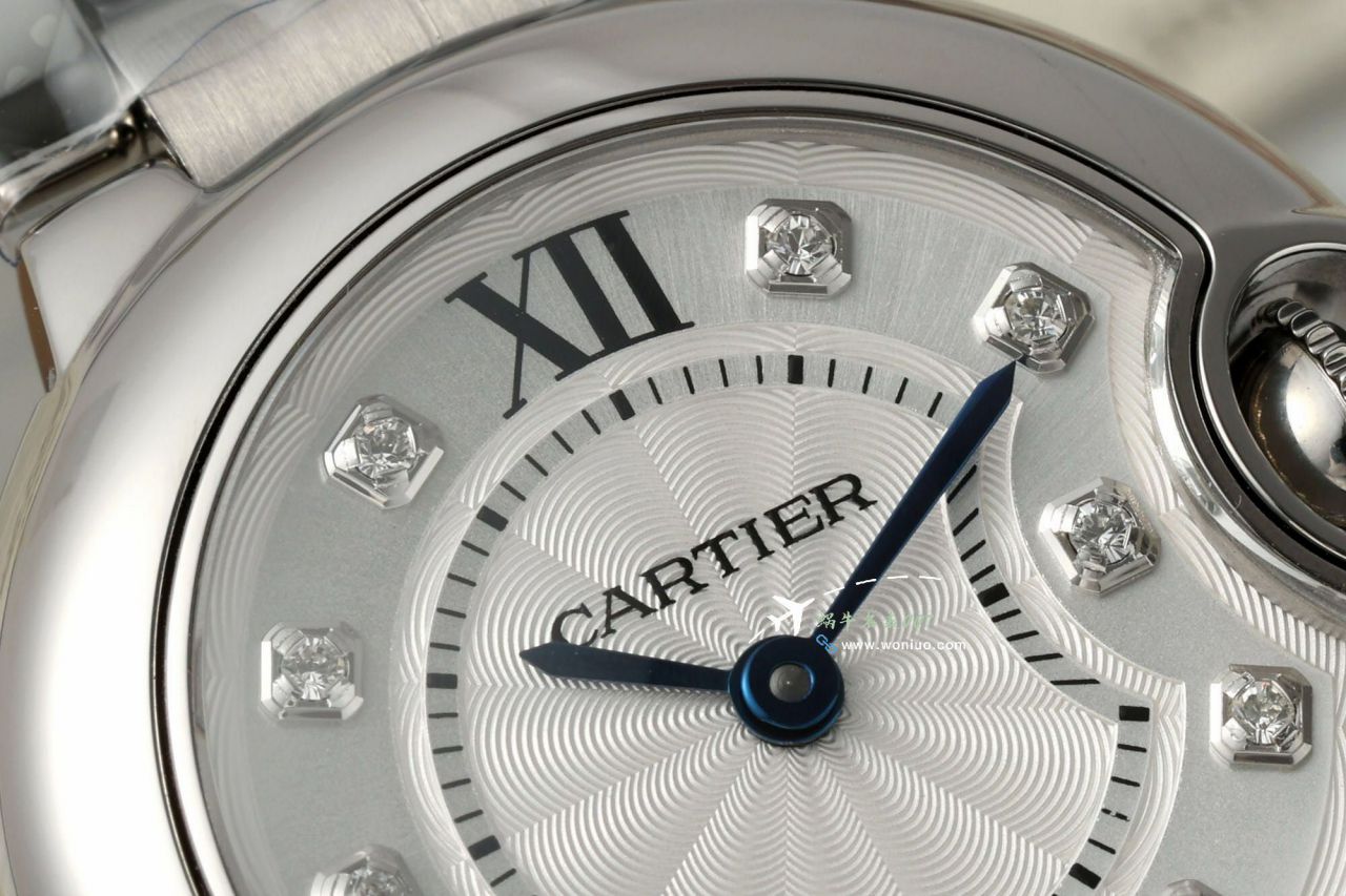 AF Cartier blue balloons28mm  Women  watch clone  series W69007Z3 watches  / K373