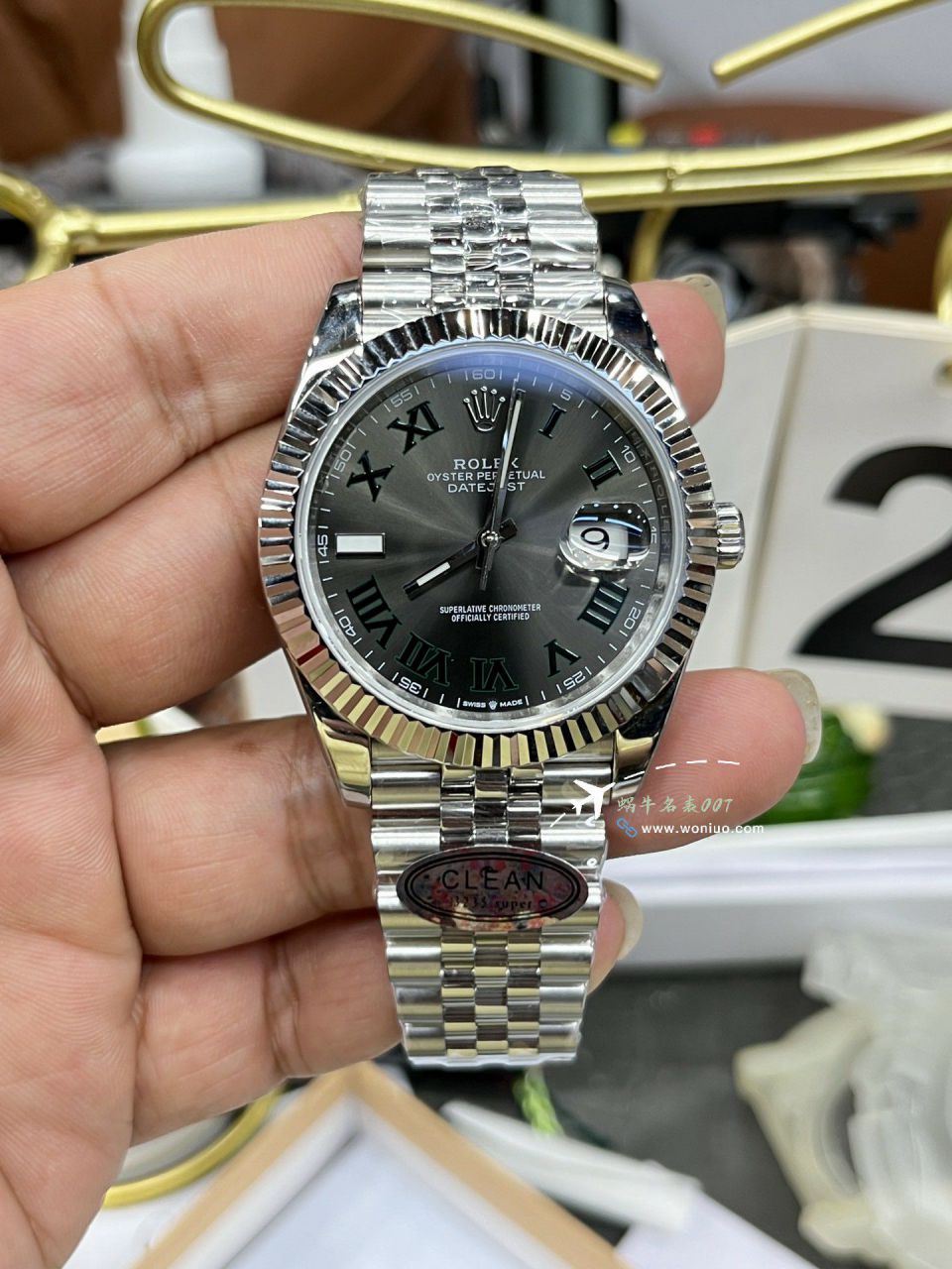 CLEAN Rolex Datejust  41 mm TOP clone watch m126334-0022 watches (绿罗&绿萝) / R872