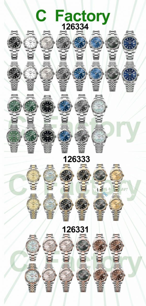 CLEAN Rolex Datejust  41 mm TOP clone watch m126334-0022 watches (绿罗&绿萝) / R872