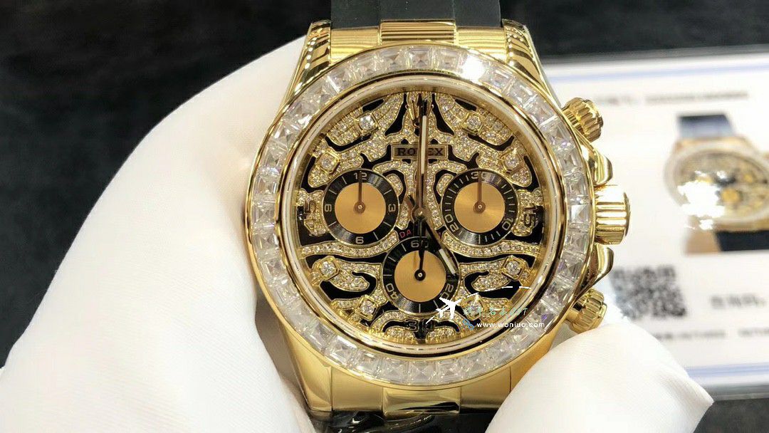  Ultra-high-end  Customized Rolex Cosmograph  gold 虎 Daytona  clone watch116588 TBR watches  / R880
