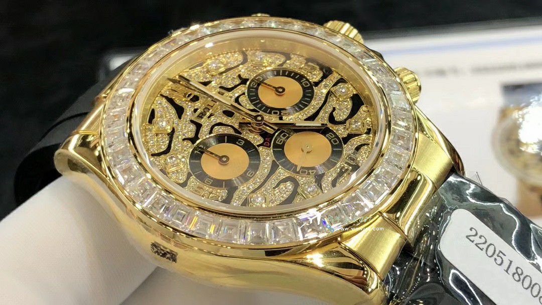  Ultra-high-end  Customized Rolex Cosmograph  gold 虎 Daytona  clone watch116588 TBR watches  / R880