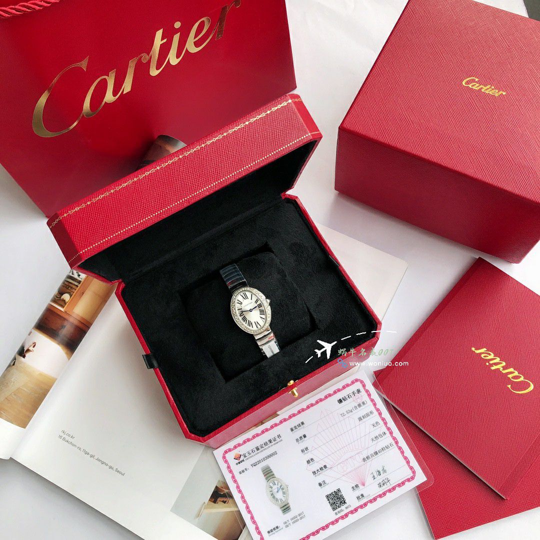  Ultra-high-end  Customized   Real Diamond Cartier浴缸 series TOP clone WB520006，WB520002  Women  watches  / K376