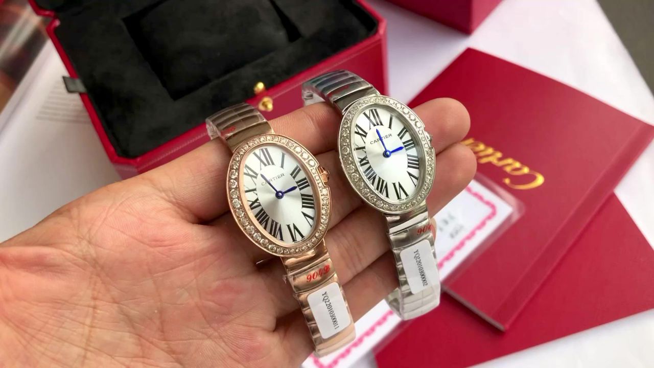  Ultra-high-end  Customized   Real Diamond Cartier浴缸 series TOP clone WB520006，WB520002  Women  watches  / K376