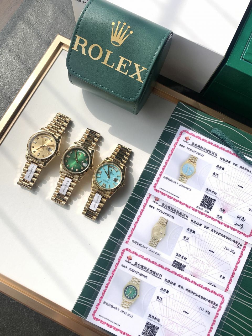 Rolex Day-Date 烟熏渐变绿  clone watch m128238-0069 watches  / R888