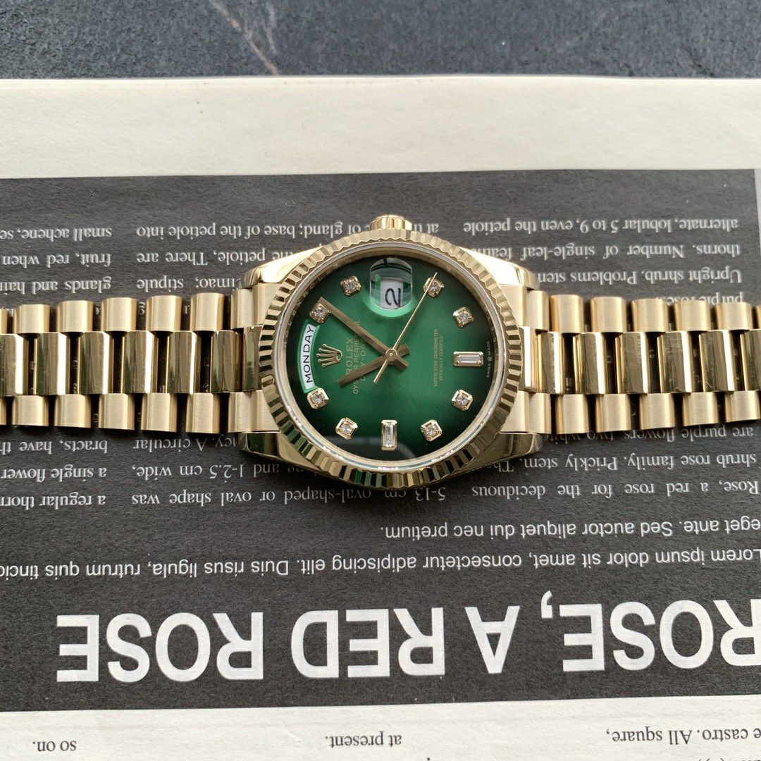 Rolex Day-Date 烟熏渐变绿  clone watch m128238-0069 watches  / R888