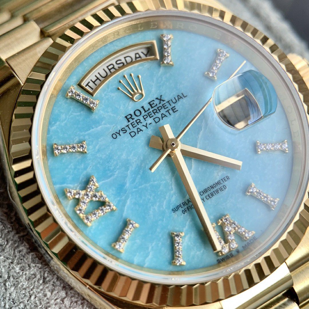 Rolex Day-Date  blue 松石100% clone watch m128238-0071 watches  / R889