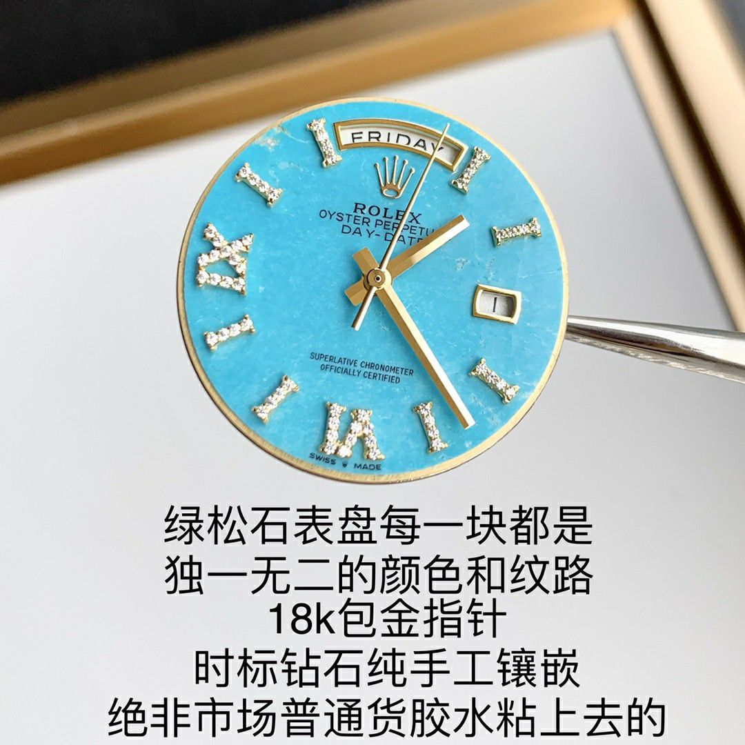 Rolex Day-Date  blue 松石100% clone watch m128238-0071 watches  / R889