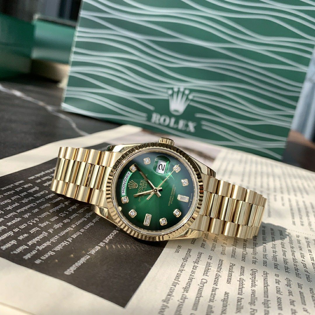 Rolex Day-Date 烟熏渐变绿  clone watch m128238-0069 watches  / R888