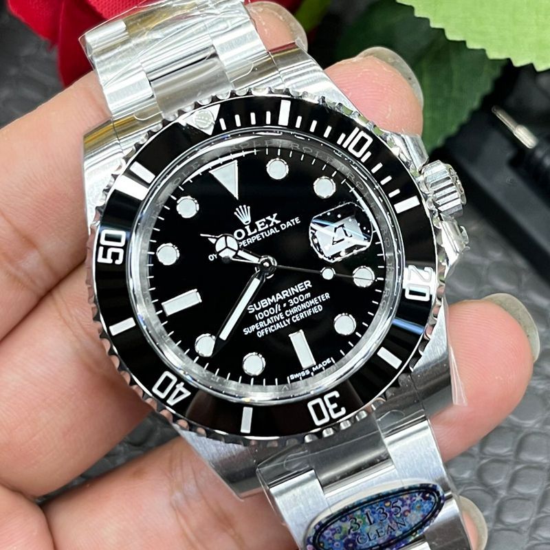 clean Factory Rolex Submariner  series M116610LN-0001  Black dial c Factory   clone  Submariner Date  watch