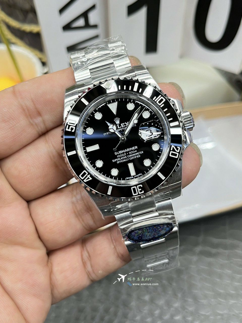 clean Factory Rolex Submariner  series M116610LN-0001  Black dial c Factory   clone  Submariner Date  watch / R896