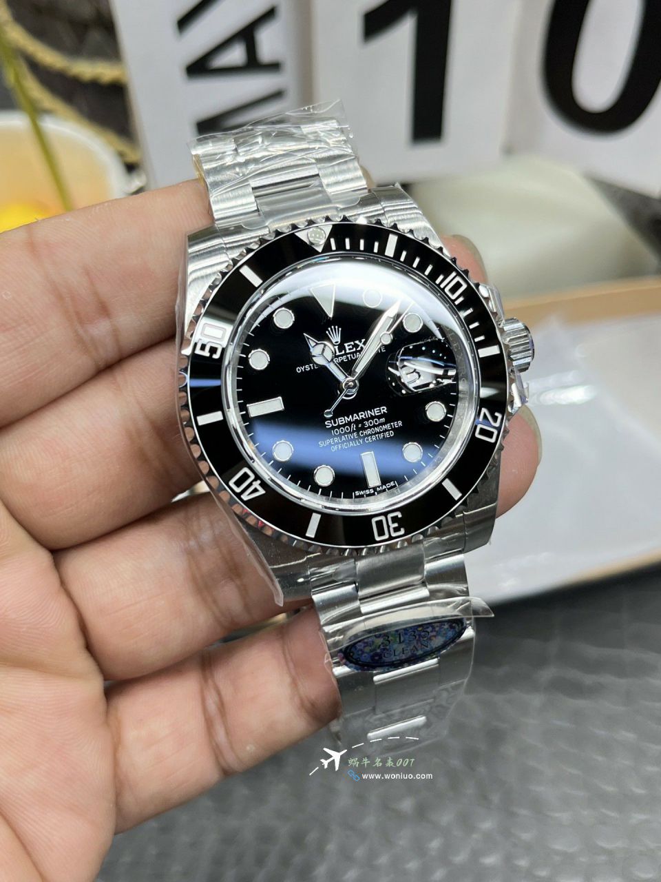 clean Factory Rolex Submariner  series M116610LN-0001  Black dial c Factory   clone  Submariner Date  watch / R896