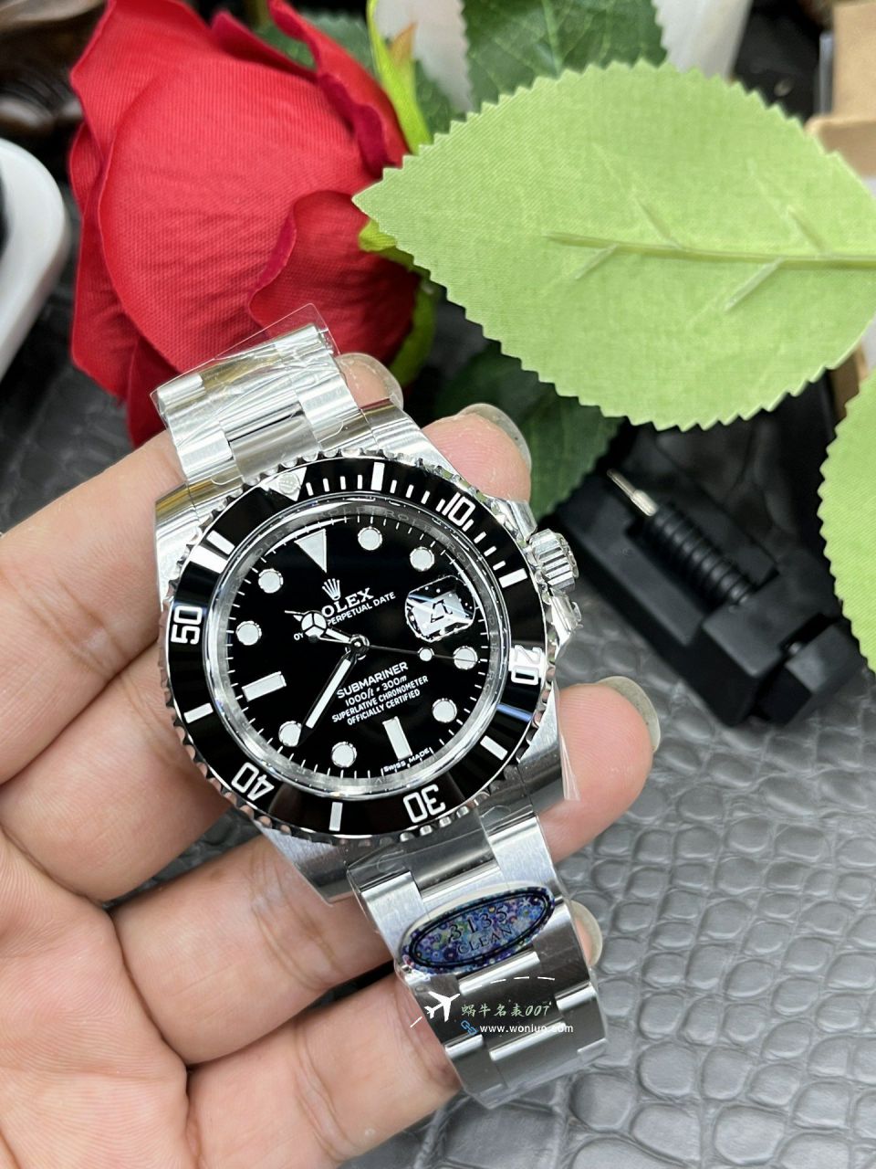 clean Factory Rolex Submariner  series M116610LN-0001  Black dial c Factory   clone  Submariner Date  watch / R896