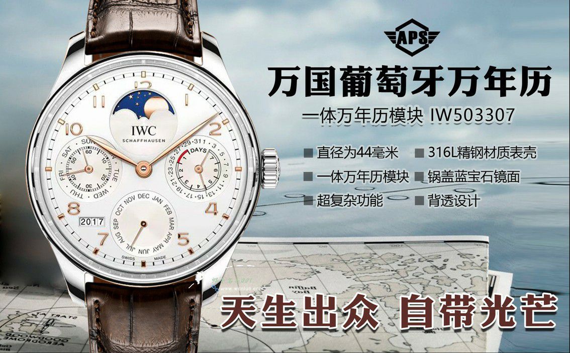  IWC APS Factory  Perpetual calendar TOP clone watch Portugal  series IW502306 watches  / WG629