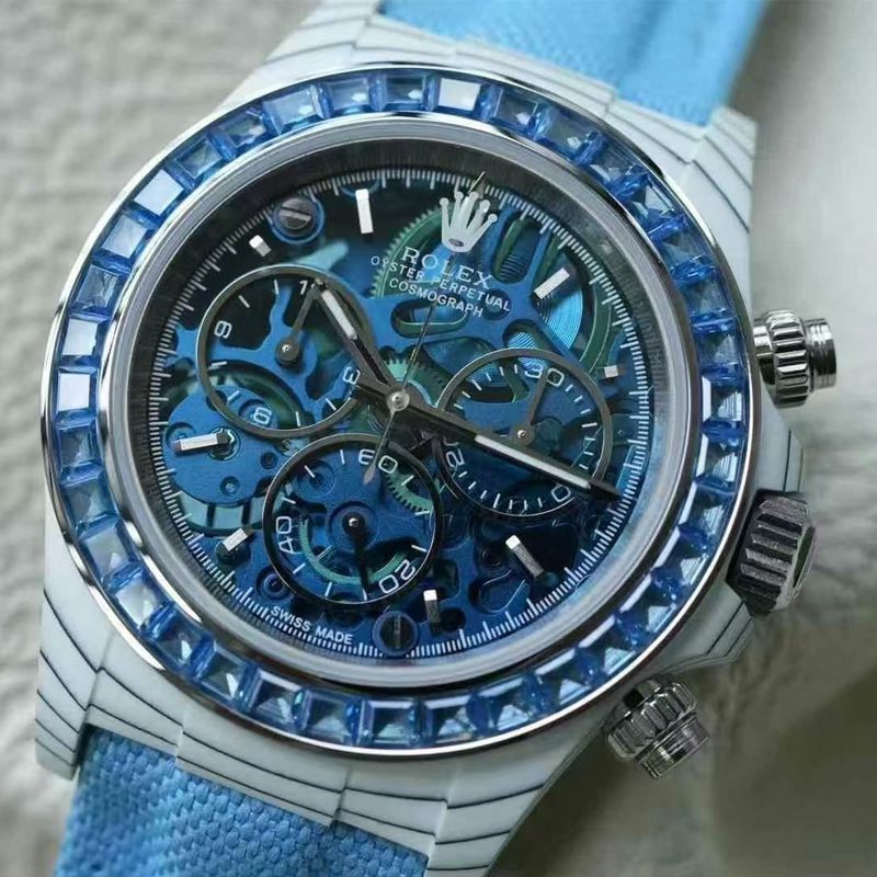 DiW  making  Rolex Daytona  newest  Customized     glacier  blue  沙漠绿洲4130 Daytona  watch