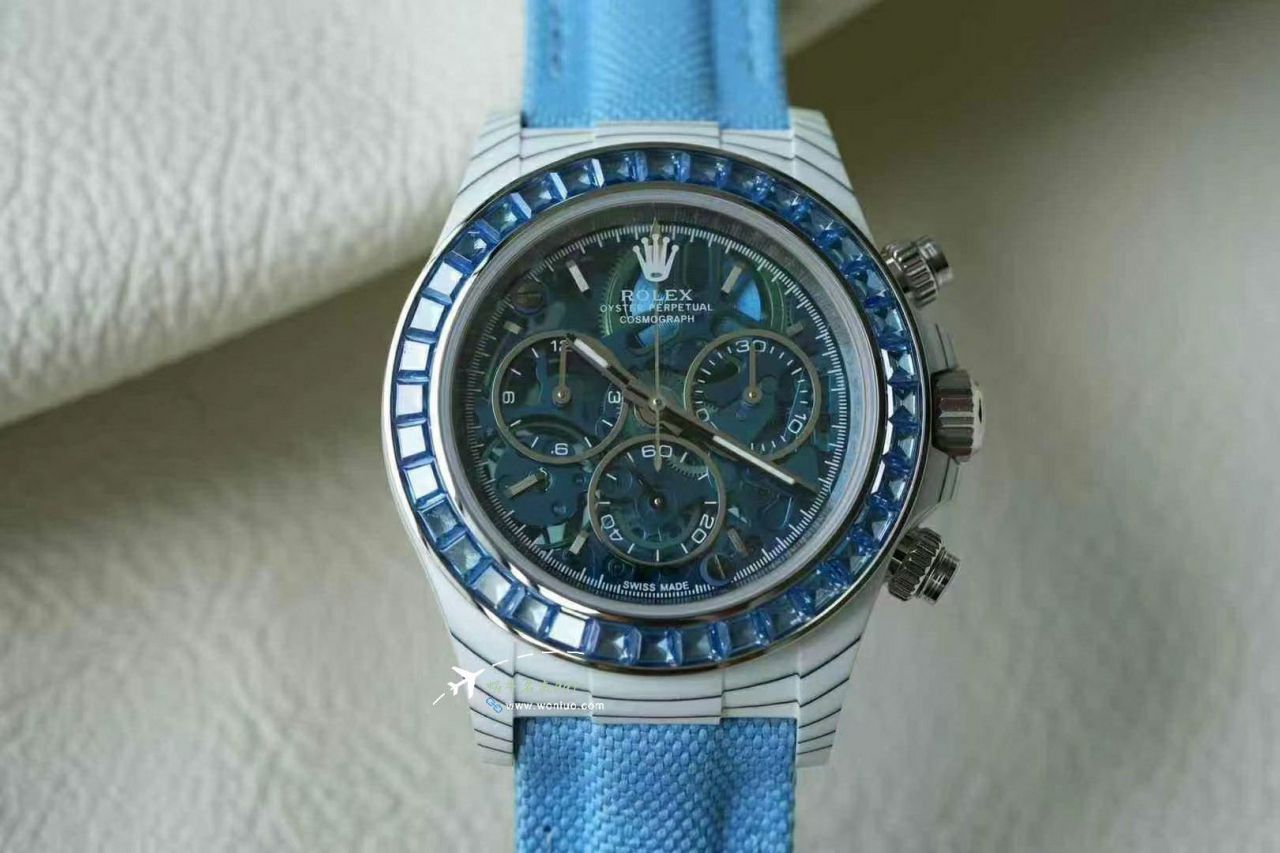DiW  making  Rolex Daytona  newest  Customized     glacier  blue  沙漠绿洲4130 Daytona  watch / R902