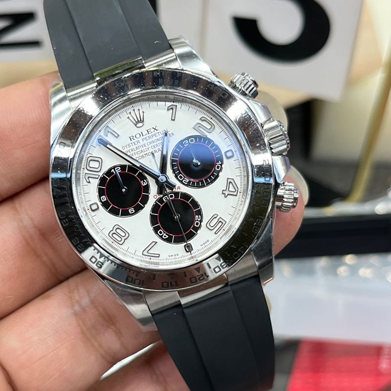 clean Factory  Rolex Daytona  white Devil Daytona 100% clone watch116519-0103 watches 