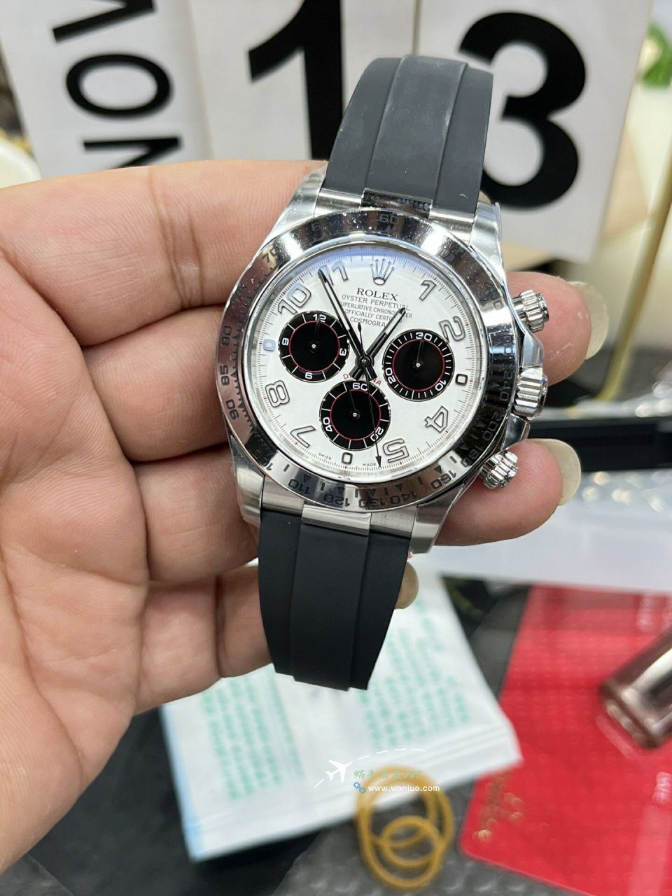 clean Factory  Rolex Daytona  white Devil Daytona 100% clone watch116519-0103 watches  / R905