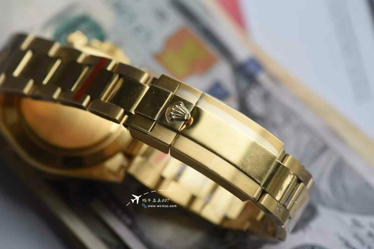QF Matching weight version 172g Rolex Daytona  Green-faced Gold Daytona   clone watch m116508-0013 watches  / R906