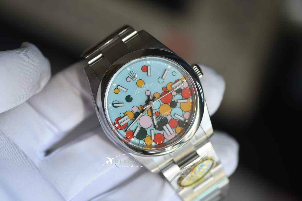  Video review Clean Rolex Oyster Perpetual  Rainbow  Balloon  Dial 100% clone 124300-0008（ 41 mm ） watches  / R910