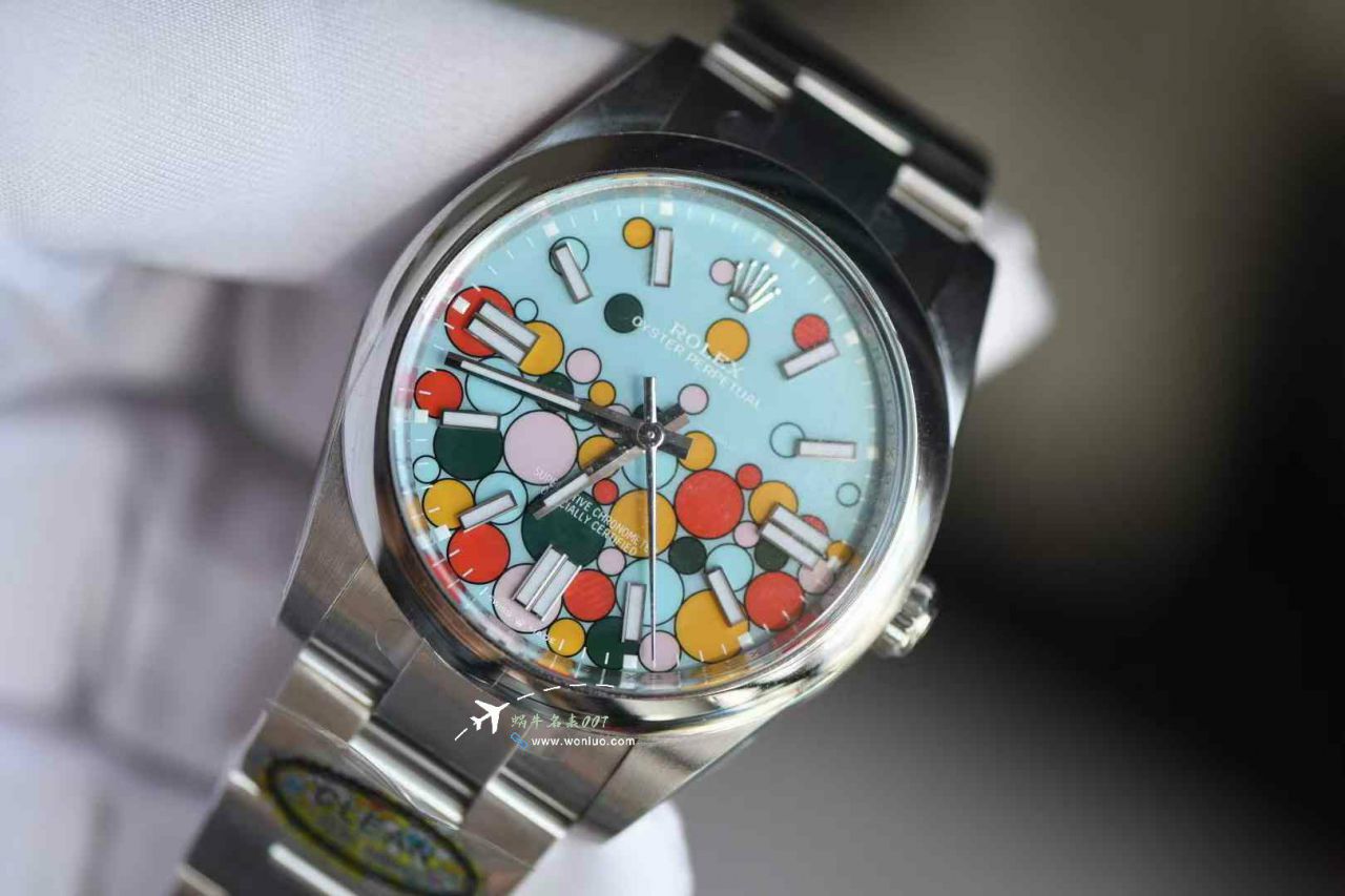  Video review Clean Rolex Oyster Perpetual  Rainbow  Balloon  Dial 100% clone 124300-0008（ 41 mm ） watches  / R910