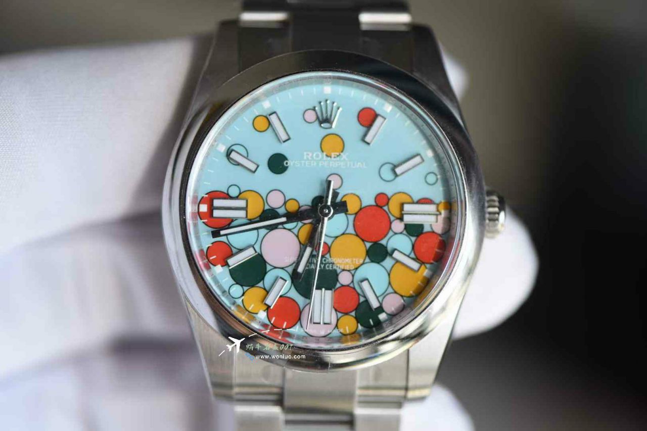  Video review Clean Rolex Oyster Perpetual  Rainbow  Balloon  Dial 100% clone 124300-0008（ 41 mm ） watches  / R910