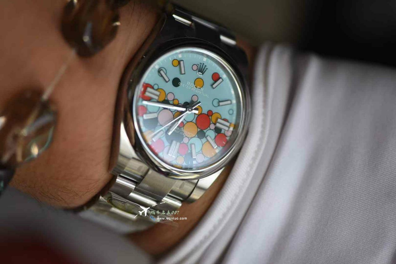  Video review Clean Rolex Oyster Perpetual  Rainbow  Balloon  Dial 100% clone 124300-0008（ 41 mm ） watches  / R910