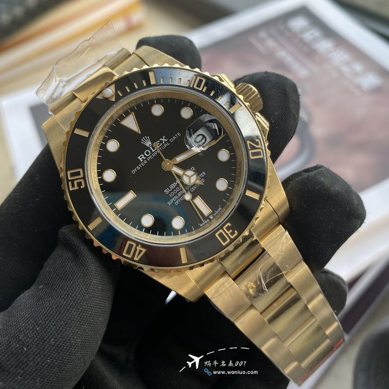 vs Rolex  Submariner   clone  All gold  Submariner Date m126618ln-0002 watches 