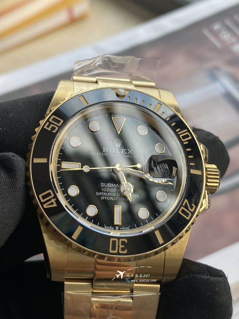 vs Rolex  Submariner   clone  All gold  Submariner Date m126618ln-0002 watches  / R925