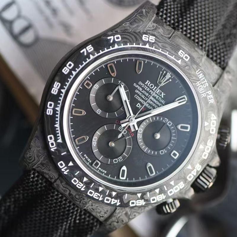  industry Highest Version Diw  Customized version ROLEX  Daytona  clone watch complete carbon fiber case 