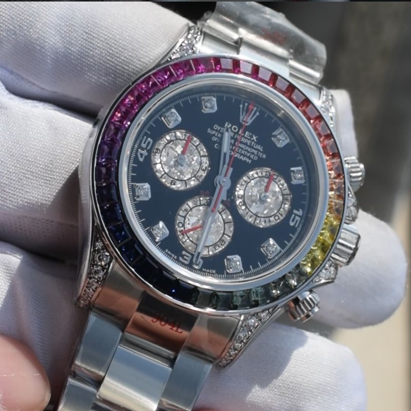  Rolex Daytona  Ultra-high-end  Customized  clone  Rainbow Daytona 116599 RBOW watches 