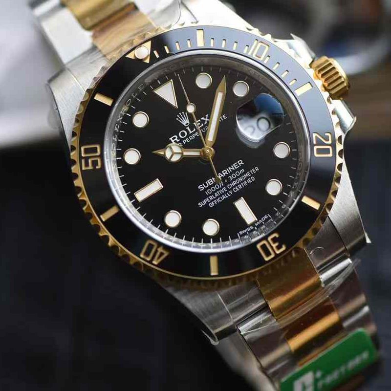 C+ Matching weight version 172 gram  Rolex Submariner  Two-Tone Gold  Submariner Date  clone 116613LN-0001 Black dial  watches 