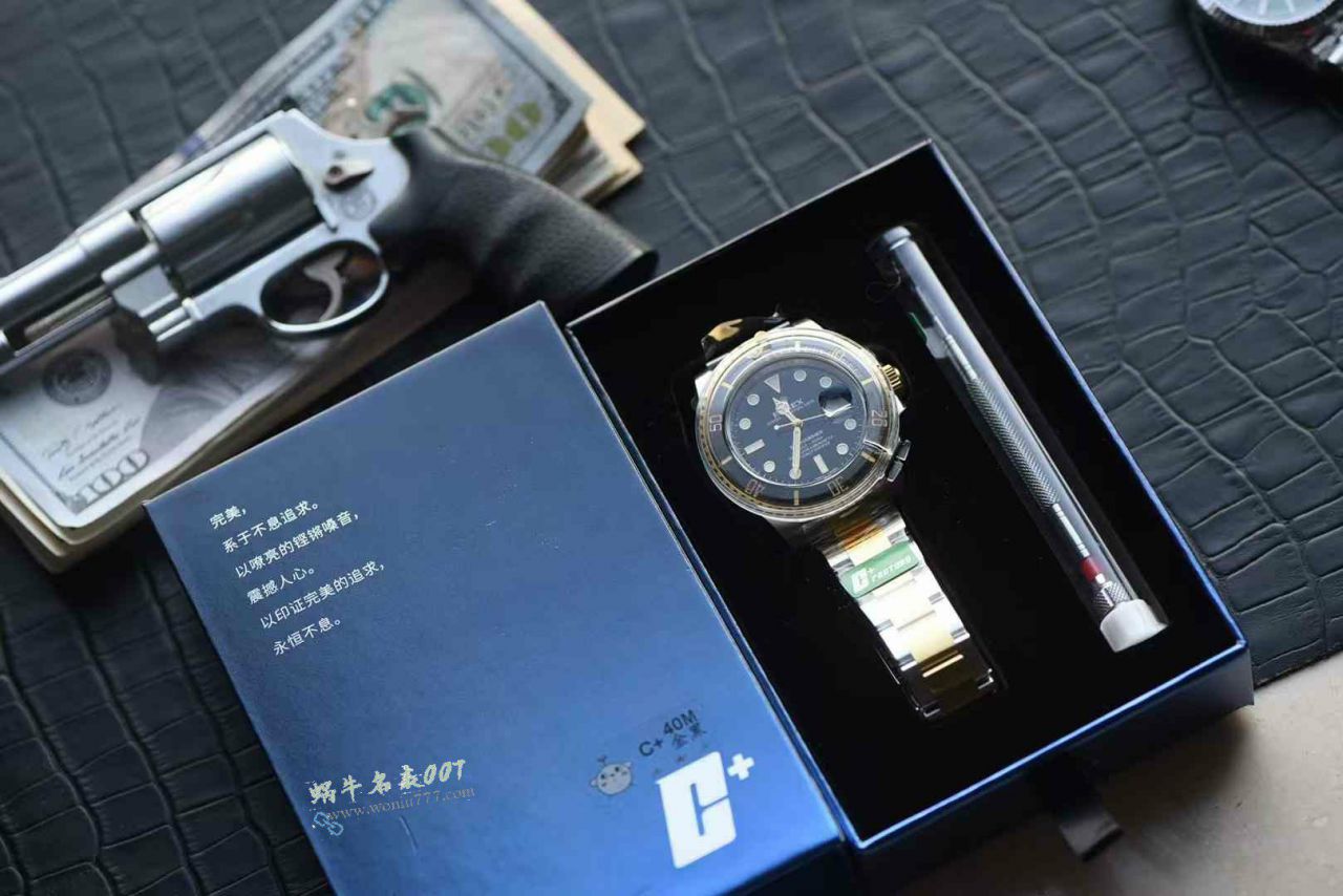 C+ Matching weight version 172 gram  Rolex Submariner  Two-Tone Gold  Submariner Date  clone 116613LN-0001 Black dial  watches  / R939